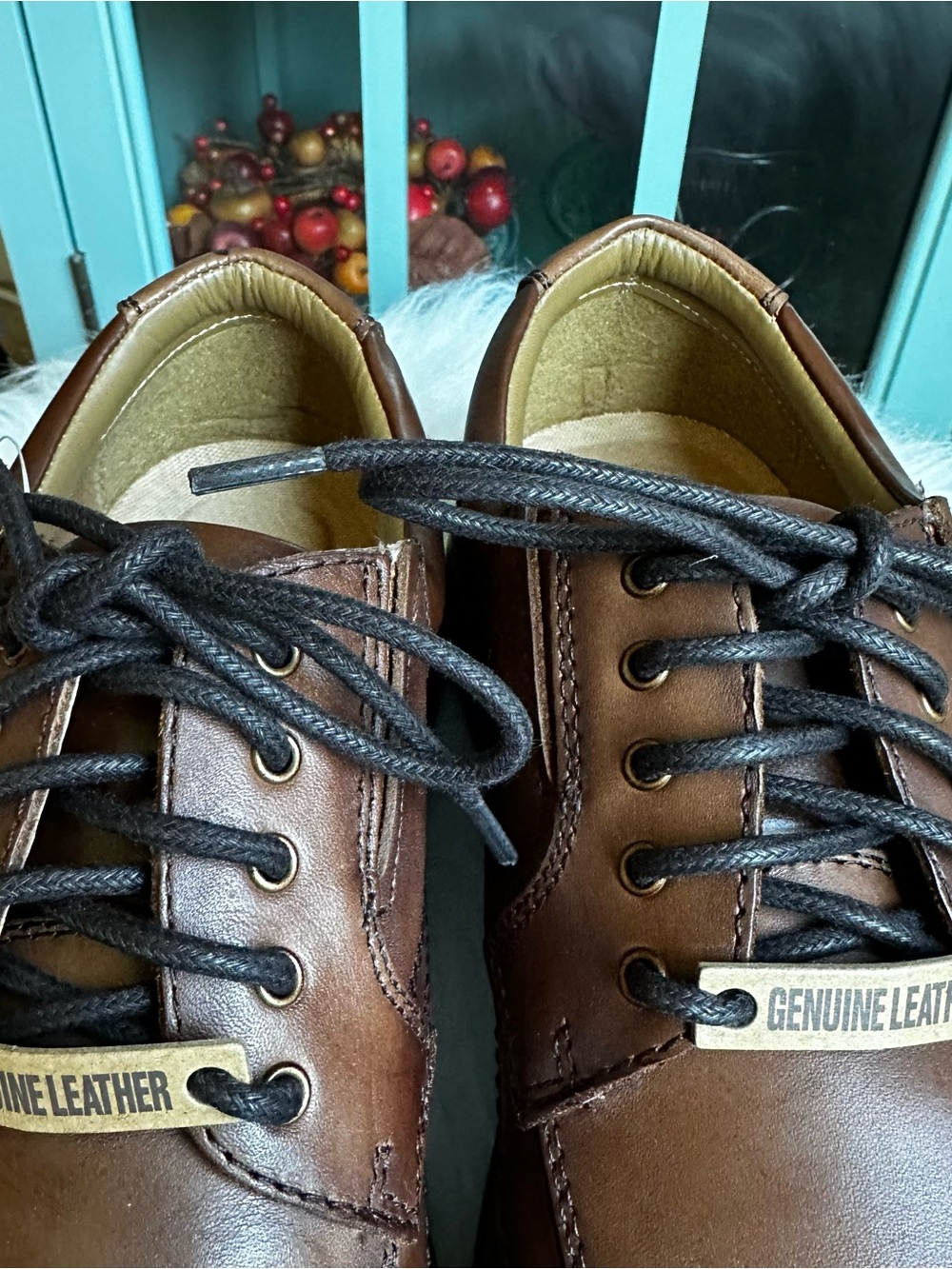 Dockers 9.5M Barker Brown Genuine Leather Oxford Dress Shoes Men's Like New - Picture 4 of 14